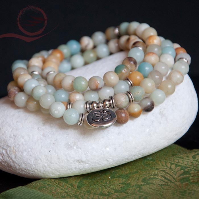 Mala en perles d'amazonite Mala en perles d'amazonite