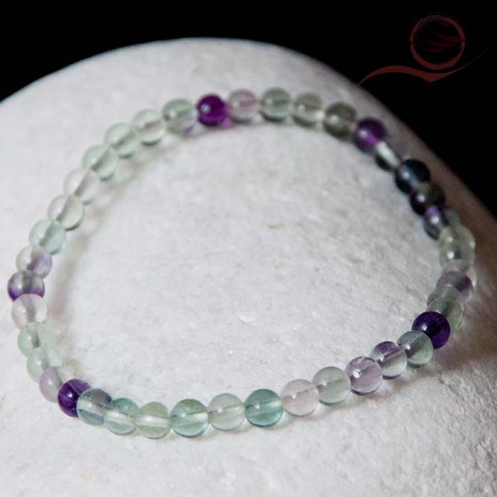 Bracelet en fluorite 4mm Bracelet en fluorite 4mm