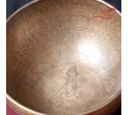 Beautiful singing bowl engraved by hand