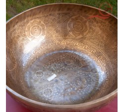 Engraved Tibetan bowl big