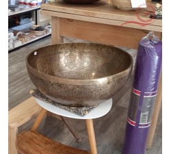 Engraved Tibetan bowl big