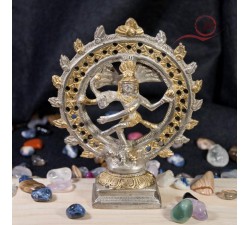 Statue Shiva argent et doré