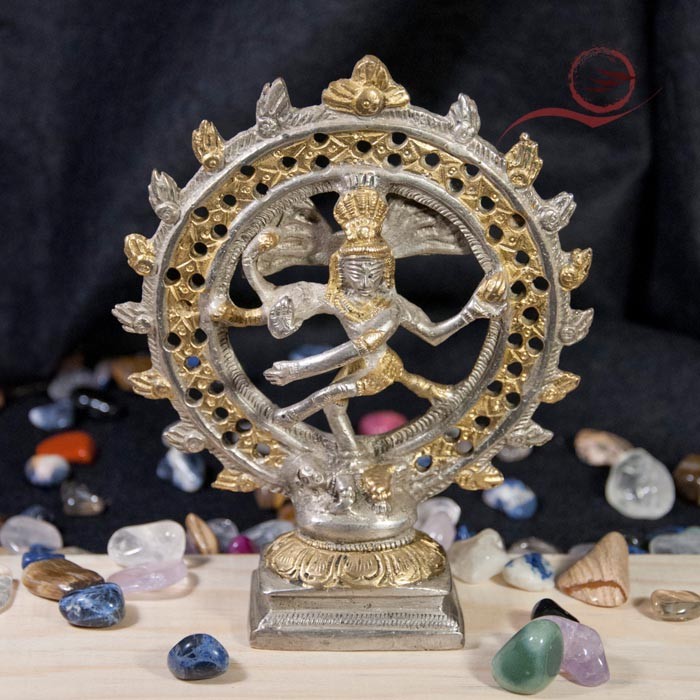 Silver and gold Shiva statue Silver and gold Shiva statue