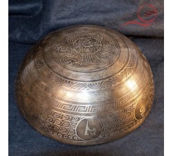 Tibetan bowl engraved Tibetan auspicious signs