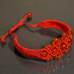 Bracelets, perles en agate, porte bonheur chinois