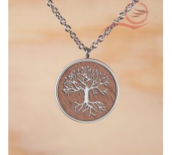 Tree of life and wood pendant