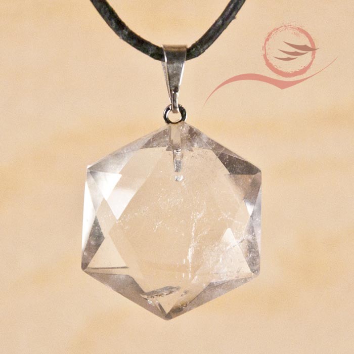 Pendentif cristal de roche étoile Pendentif cristal de roche étoile