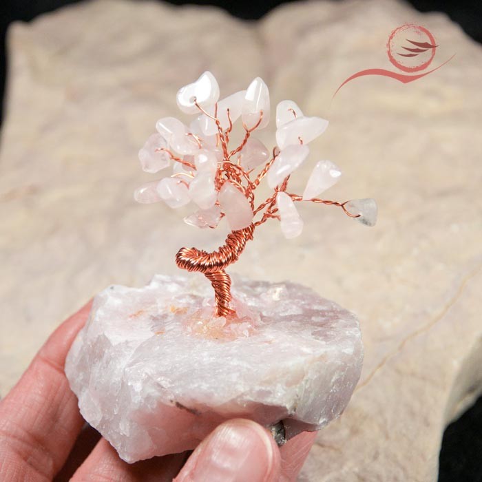 Petit arbre de vie en quartz rose