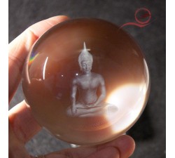 boule de cristal avec bouddha a lyon