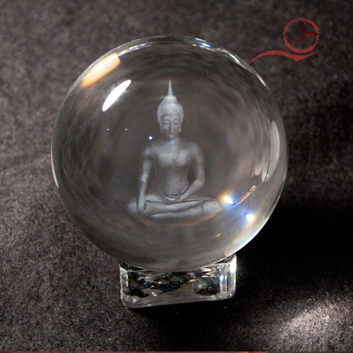Boule de cristal bouddha