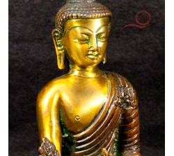 bouddha de la médecine en métal noir et or à lyon