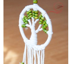 Very beautiful dream catcher with its beautiful tree of life and its wooden beads