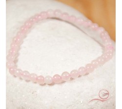 bracelet en quartz rose, pierre naturelle a lyon