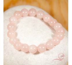 bracelet en quartz rose, pierre naturelle a lyon