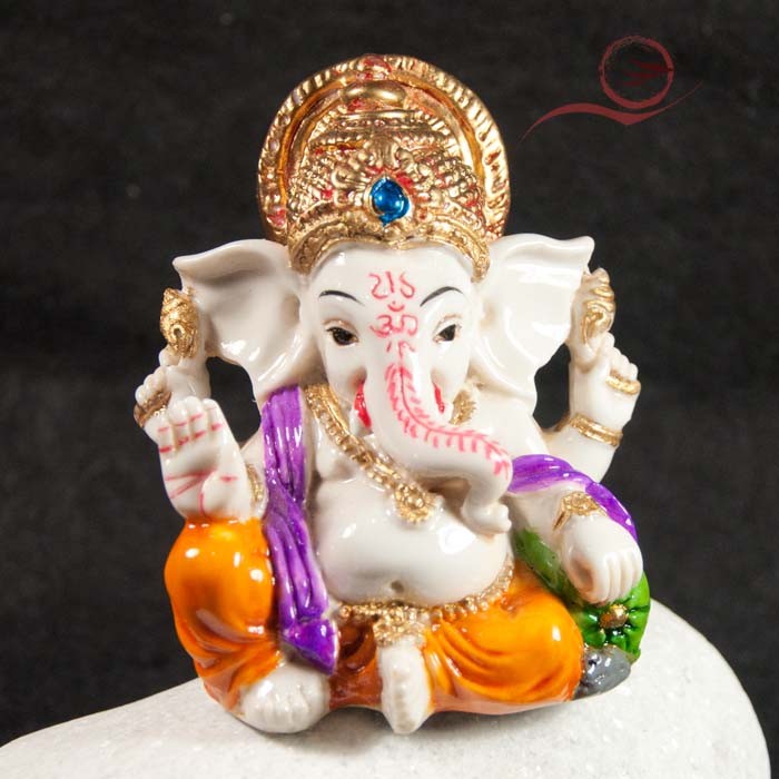 Petite Statue de Ganesh en couleur