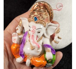 Petite Statue de Ganesh en couleur