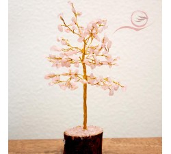 arbre de vie en pierre naturelle, quartz rose, lyon