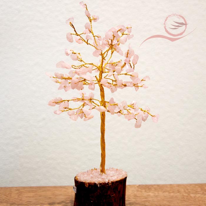 Arbre de vie en quartz rose