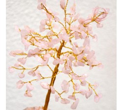 Arbre de vie en quartz rose