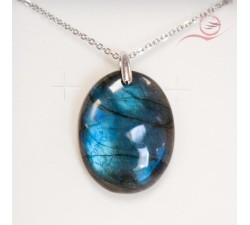 Pendentif labradorite ovale