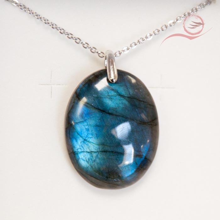 Pendentif labradorite ovale