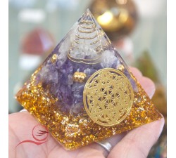 Orgone améthsyte et fleur de vie