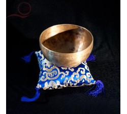 Coussins pour bols tibetains lotus bleu