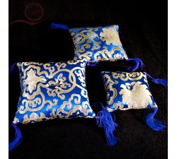 Coussins pour bols tibetains bleu